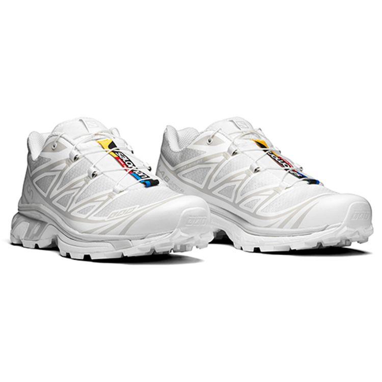 Salomon XT-6 Outdoor Sports Mesh Synthetic Leather Durable Low-Top Running Shoes Unisex sneaker Glacier-White 412529