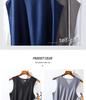 Men's Plaid Ice Silk Sleeveless Quick-Dry Tank Top - Breathable, Seamless Sports Fitness Undershirt for Summer.