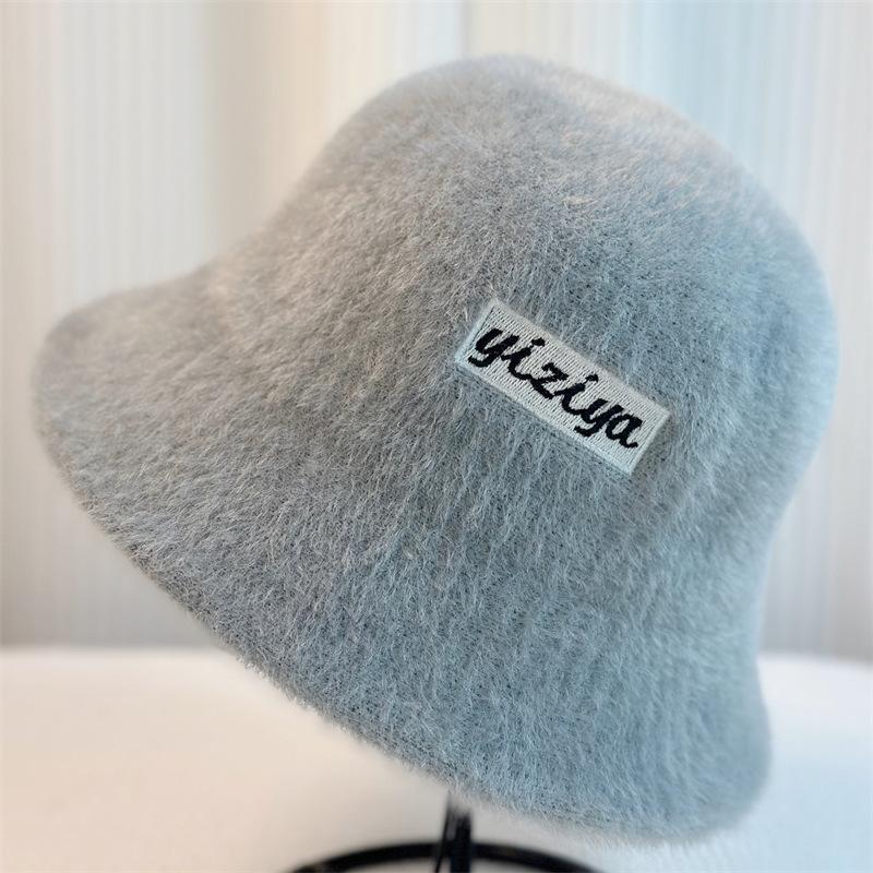 

Зимняя женская шапка-рыболов из искусственного меха норки, повседневная теплая модная женская шапка M серый