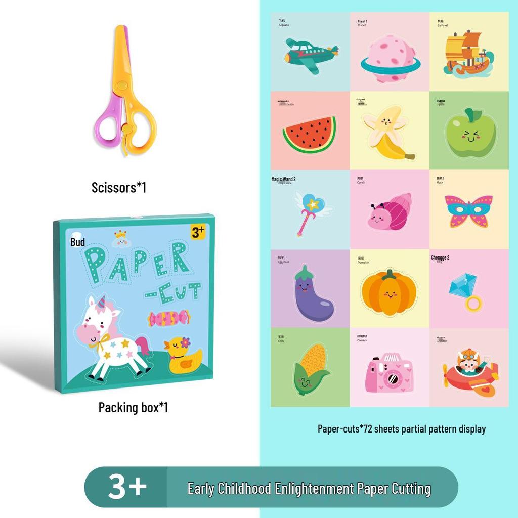 Bastelset für Kinder zum Papierschneiden: Bildungsspaß für die frühe Kindheit, Kindergarten-Bastelmaterialien