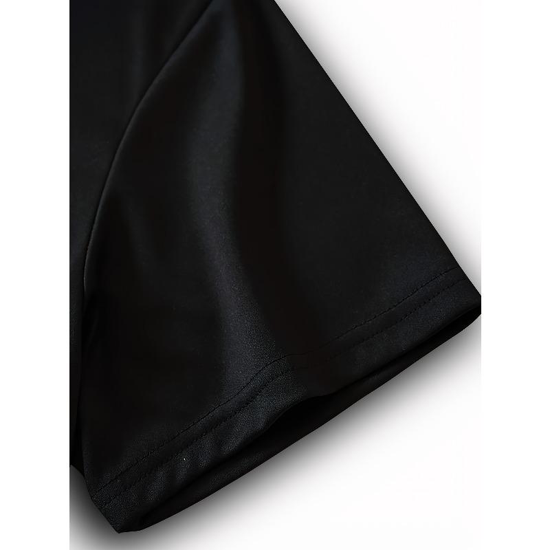 European Size Womens Plus Size Gradient Letter Print T Shirt Round Neck Short Sleeve Mid-Stretch Fabric All-Season Machine Washable Casual Wear Top