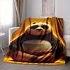 1pc Panda Meditation Blanket Lightweight Flannel Blanket Throw Blanket For Sofa, Bed, Travel, Camping, Livingroom, Office, Couch