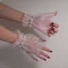 Fashion Accessories Glitters Shining Arm Sleeves Pearl Decoration White False Sleeve Cuffs Wrist Cuff Nails Photography Studio