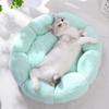 Luksus kattesofa vinter varm katteblomstrede Hundehusseng for katter Blomsterseng Pustende myk liten hundeseng med blomsterform