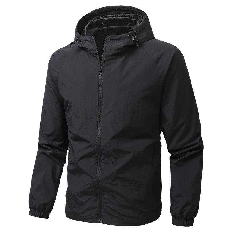 Men S Thin Hooded Workwear Jacket Casual Outdoor Wear 3XL