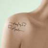 Pegatina de Tatuaje Temporal Impermeable de Ola de Amor Corporal Decoración de Moda para Unisex