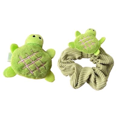 Stuffed Tortoise Hairclip for Girls Kids Hair Scrunchies Sidepin Hair Styling Tool Plush Hair Pin Lovely Hair Decoration