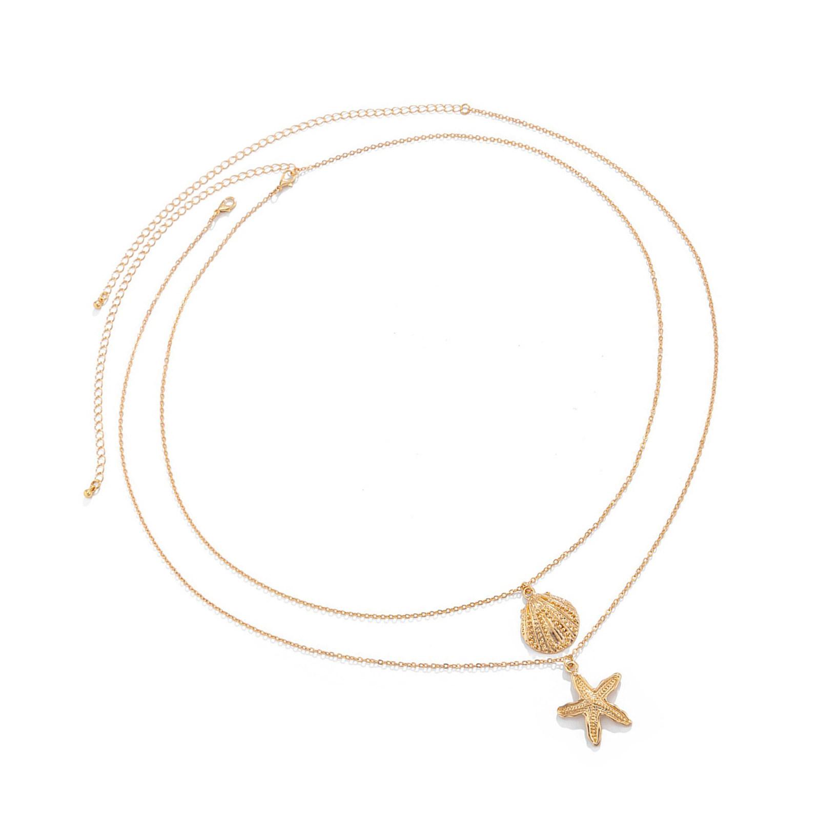 

Comfortable Alloy Shell Body Chain With Natural Starfish Designs for Travelers Fashion Enthusiasts 1