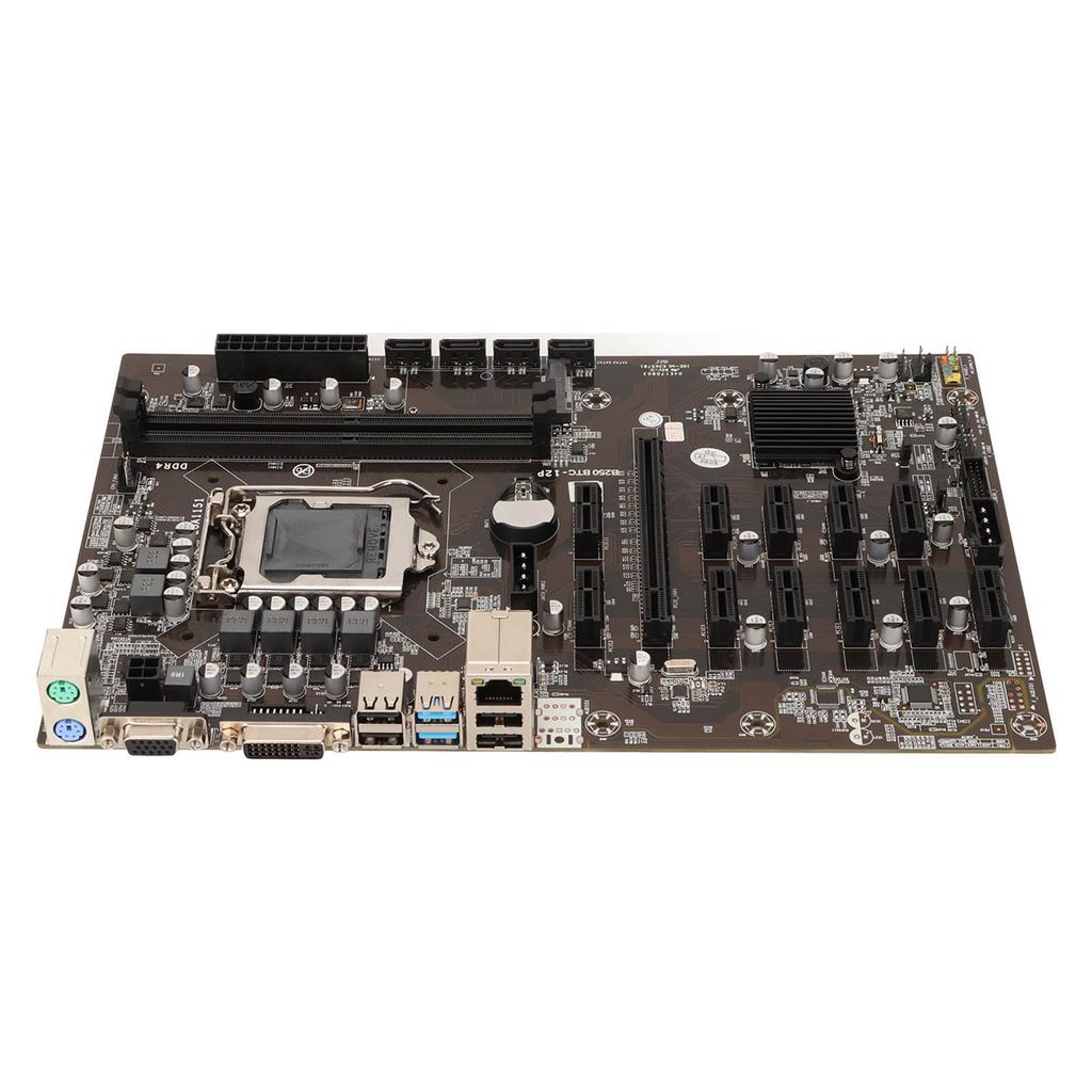 Mining Mainboard Support 12 PCIE Ports 2 DDR4 DIMM LGA1151 4 SATA3.0 Maximum Support 16G PC Motherboard for Desktop