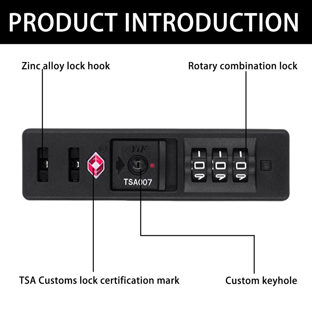International Travel Security Lock Suitcase Password Lock 3Digit Number Secure Code Combination Lock Luggage Replacement