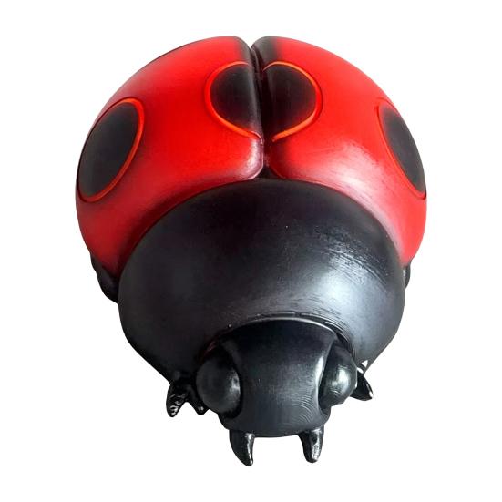 Glowing Ladybug Night Light, Resin Bedside Lamp for Kids, Cute Insect Shaped Table Decor for Bedroom, Funny Small Lamp Gift
