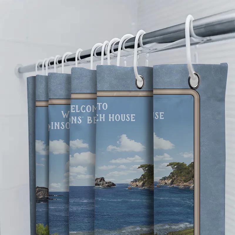 Welcome Home Beach House Sign Custom Size Watercolor Art Print For Bathroom Decor Lighthouse Wall Hanging Robinson'S Bedroom Gif