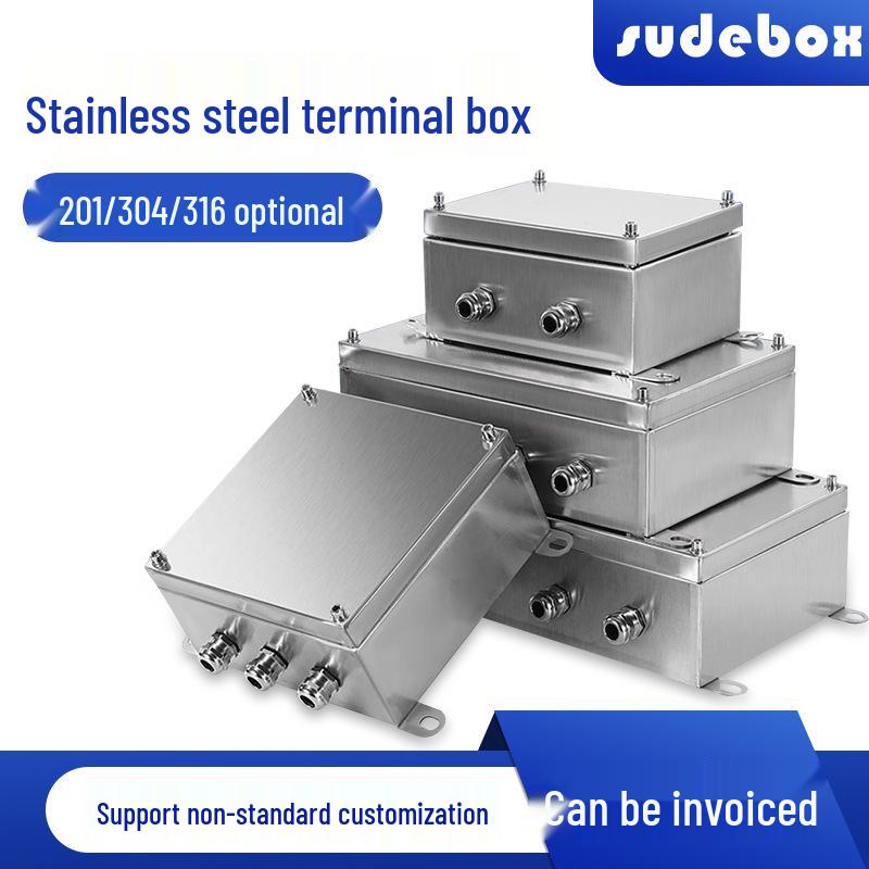 304 & 316L Stainless Steel Waterproof Terminal Junction Box for Outdoor Use