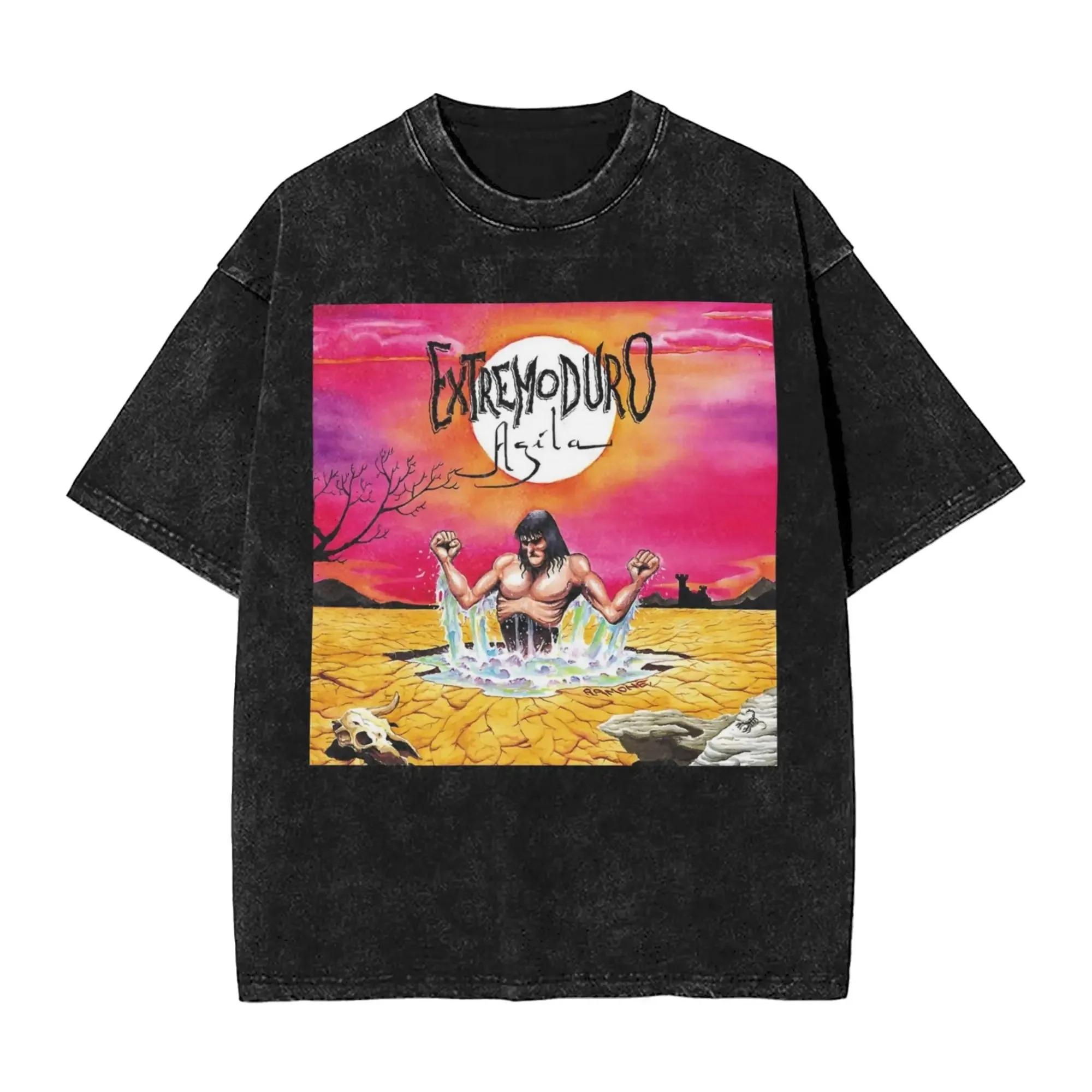 

Extremoduro Agila Rock Album Graphic Unisex Heavyweight Cotton Vintage Black Streetwear T-Shirt L
