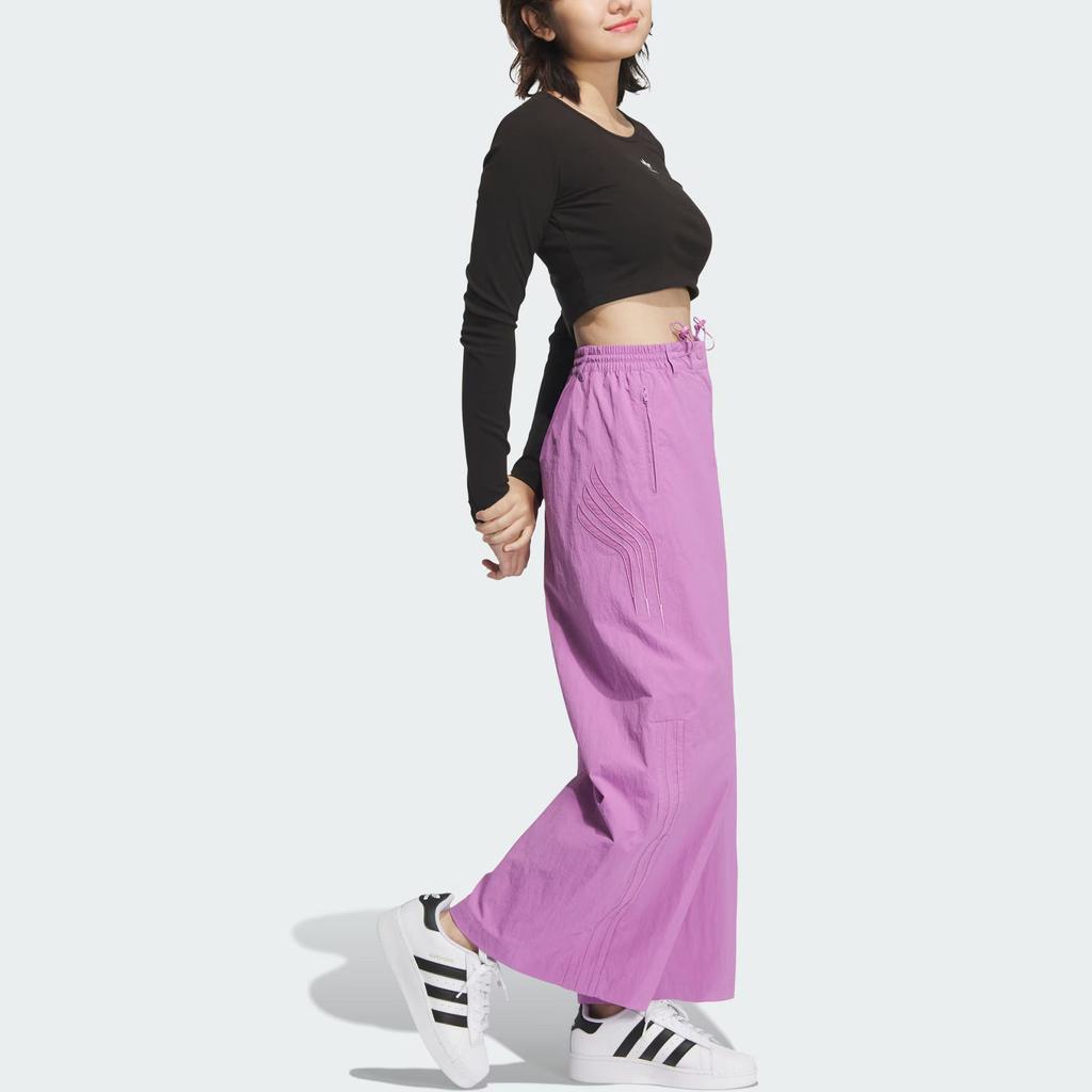 Adidas Originals Atlanta Wide Leg Track Pants Women Bottoms Purple JJ4962
