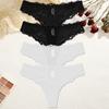4Pcs/Set Perspective Lace Panties Hollow Out Low-waist Underwear Thongs Female Underpants Breathable Lingerie Intimates