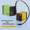 GaN Dual-Port Fast Charger with Foldable Retractable Cable for Apple, Huawei, Xiaomi
