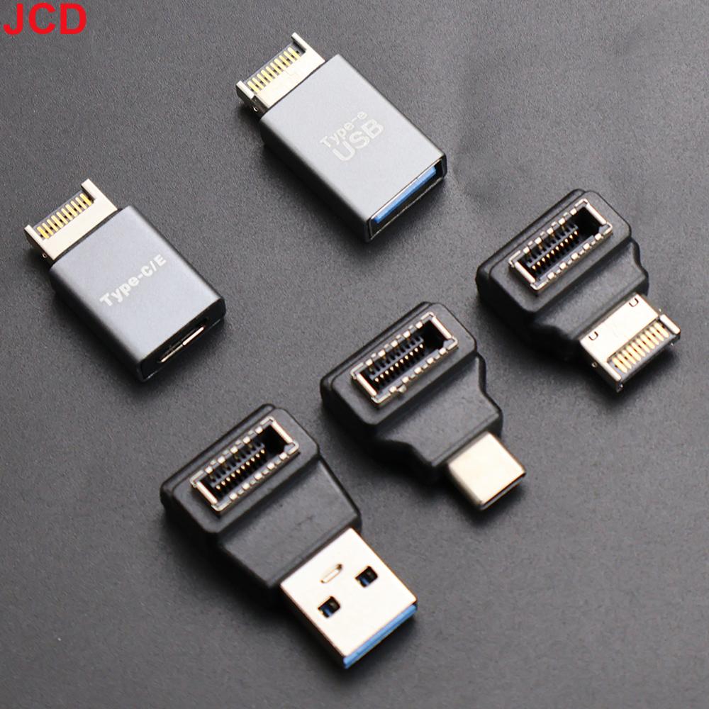 JCD Desktop Computer Motherboard Cable Adapter Connector USB 3.1 Front Panel Header Type C to Type E Expansion Plug Converter