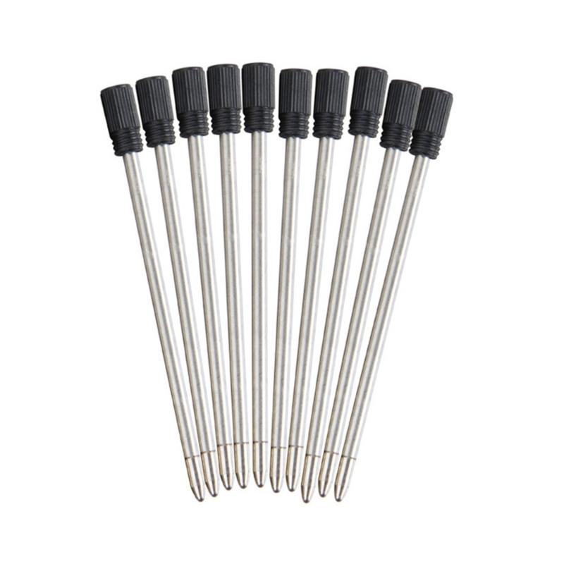 10 Stück austauschbare Kugelschreiberminen, Kugelschreiber-Metallminen Metallmine für Drehkugelschreiber, 1,0 mm Spitze