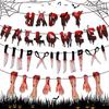 Halloween Party Banner - Bloody Knife/Weapon Horror Design, Welcome Halloween Banner, Haunted House Hanging Decor