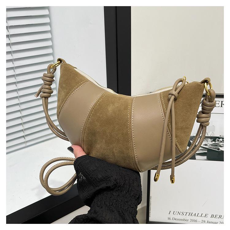 Retro Mattierte Damen Crossbody Croissant Tasche - Neue Mode 2025 Lässige Nischen Schultertasche