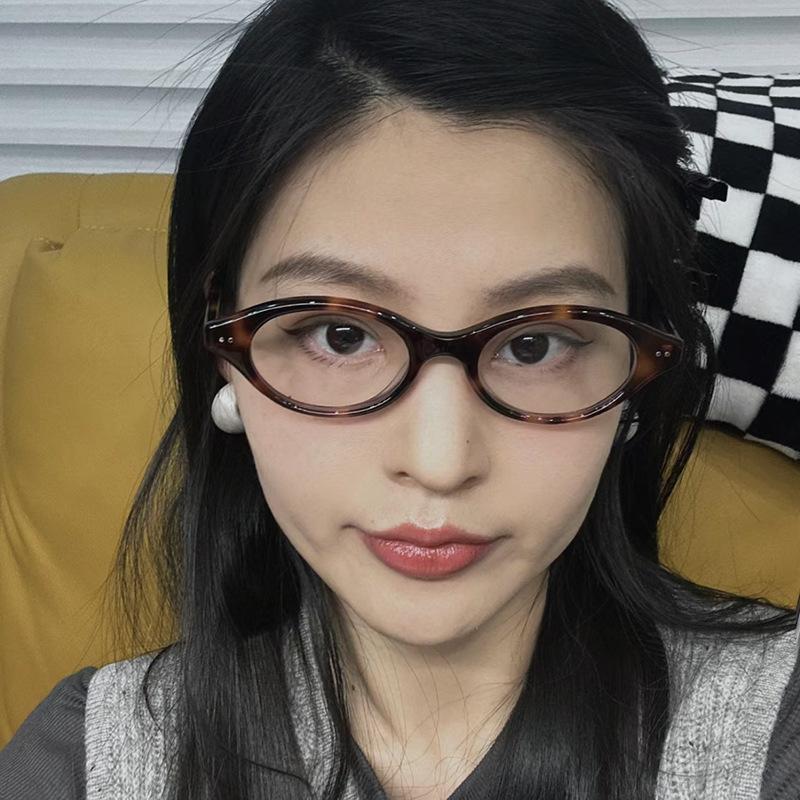 New Y2K Oval Anti Blue Light Blocking Glasses Women's Clear Anti Radiation Filter Eyeglasses Anti Radiation Eyeglass