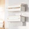 Punch Free Magnetic Paper Towel Holder Large Capacity Refrigerator Organizer  Kitchen