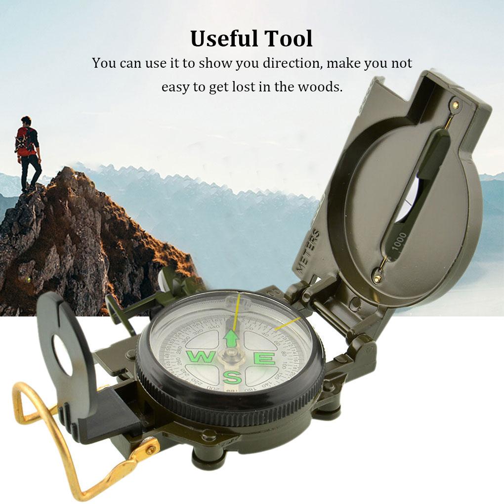High Precision Compass Waterproof Outdoor Gadget Sports Hiking Mountaineering Professional Metal Compasses Guide Tool