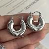 Xiaomi 925 Sterling Silver Vintage Earrings For Women Geometric Simple Round Strip Earring Jewelry Prevent Allergy Accessories Gift