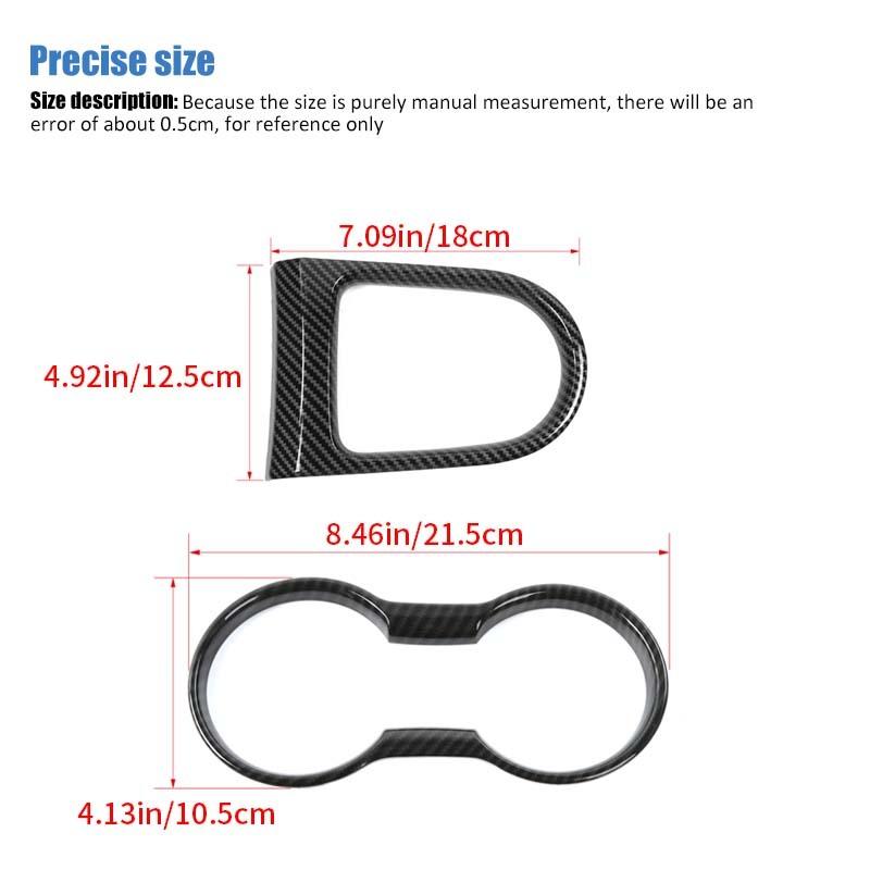 Car Car Front Cup Holder Gear Shift Decorative Ring Cover  For Ford Mustang 2015-2023 Car Interior Acessories