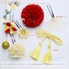 [JZOON] 8 Colors Available - Yukata Hair Ornament, Tsumami-zaiku Hair Accessory, Coming-of-Age Ceremony, Hakama, Graduation Ceremony, Japanese