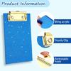 Sparkling Clipboard 6x4Inch Small Acrylic Clipboard Portable Document Organiser Writing Board For Organizing File Paper