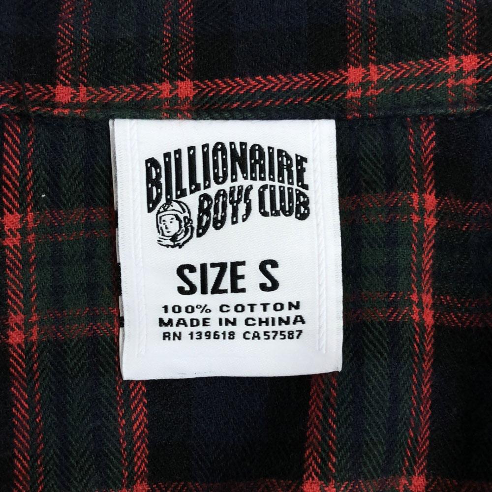 Billionaire Boys Club Check Long Sleeve Cotton Shirt S Navy System Men's Used