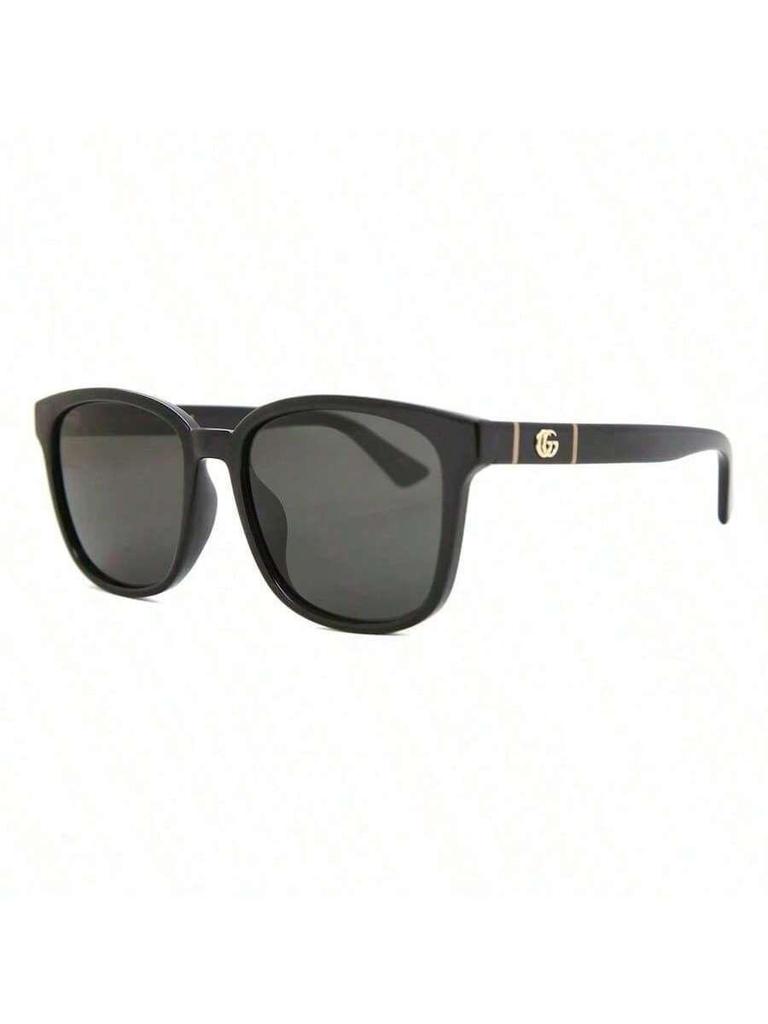 Gucci GG0637SK-001 Square Sunglasses for Men Women Black Gold GG Logo