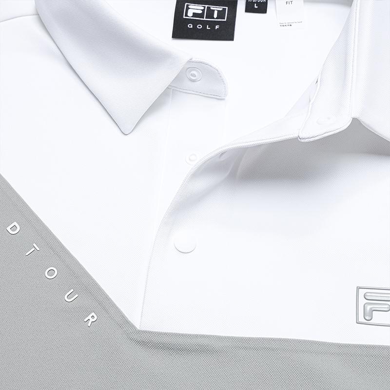 Fila Golf Series Cool Touch Contrast Polo Shirt Men Tops A11M635144FGY
