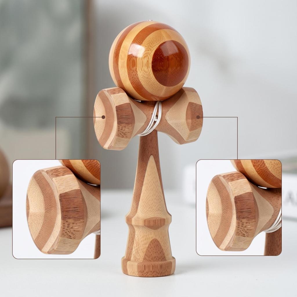 Coordination Toy Bamboo Wooden Smooth Skill for Beginners, Collectors,