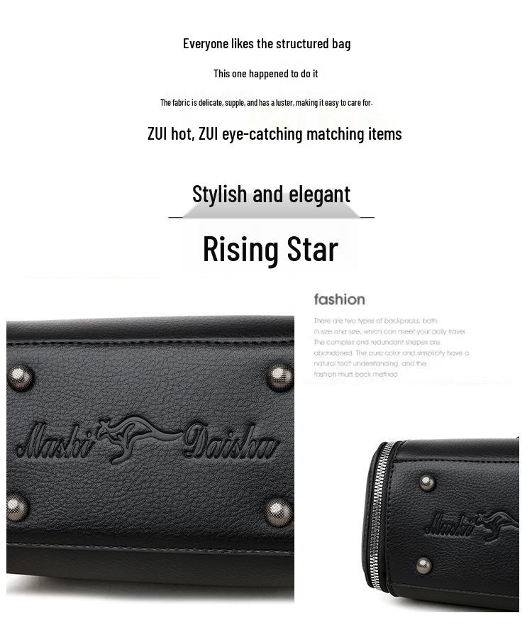 2025 Women's Fashion Bucket Bag: Soft Leather, Crossbody & Shoulder Strap