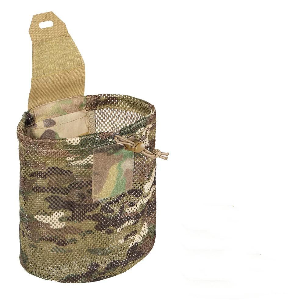 

Outdoor Multifunction Foldable Mesh Dump Pouch Tactical Adjustable Drawstring MOLLE EDC Storage Bag Waist Pouch