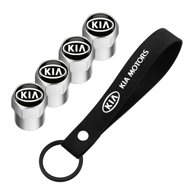 ABCDEN1 Car Suede keychain Metal Wheel Tires Valves Tyre Stem Caps For KIA Rio Ceed Sportage Cerato Soul Sorento Picanto Optima