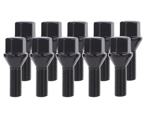 

X-LABEL Колесные болты [Конус 60° M12 x 1.25] [40 мм] Длинные болты Черный Комплект из 10 штук