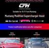 Carbon Fiber Hood for 15-17 Ford Mustang - Supercharger Compatible with Heat Dissipation