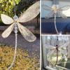 Creative Window Hanging Decorations Christmas Gift Wind Chimes Dragonfly Wings Metal Ornaments Crystal Pendant