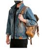 Xintang Men's Rhinestone-Studded Denim Jacket - Plus Size, Heavy Embroidery, Loose Fit Outwear