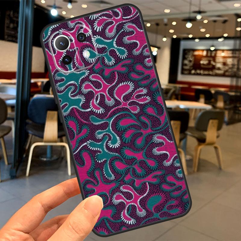 African Fabric Print Case For Xiaomi 15 14 13 Ultra 11T 12T 13T 14T Pro POCO X7 X3 X5 X6 Pro F5 F6 M6 Pro Coque