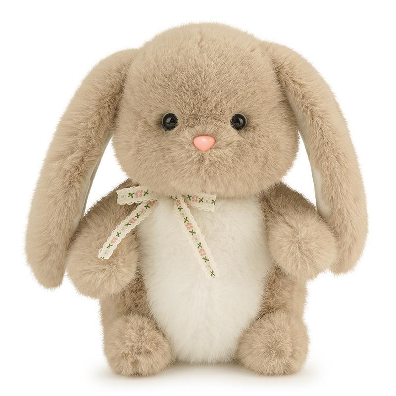 New Soft and Cute Pudding Rabbit Plush Doll Wearing Hat Little White Rabbit Grab Machine Doll Rag Doll