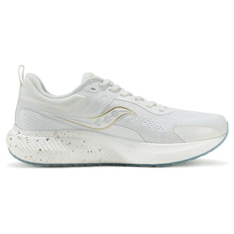 SAUCONY Surge 2 Lightweight Comfortable Slip-Resistant Durable Low-Top Marathon Running Shoes Unisex Running Shoes White Gray S28193-1