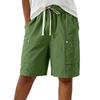 Women’s Summer Loose Fit Drawstring Waist Cargo Shorts with Pockets for Hiking Travel Casual Relaxed Wide Leg Design