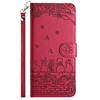 Suitable for iPhone 15 14 13 Phone Case, 15plus Solid Color Embossed Cat Card Slot Wallet Protective Case