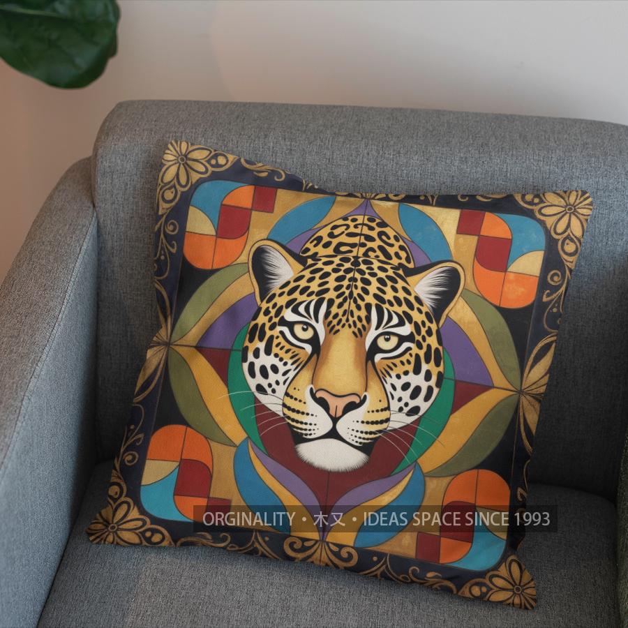 2D Wild Animal Print Abstract Leopard Pillow Cover Pattern Cushion Cover Suitable For Sofa Bedroom Car Pillow Cover
