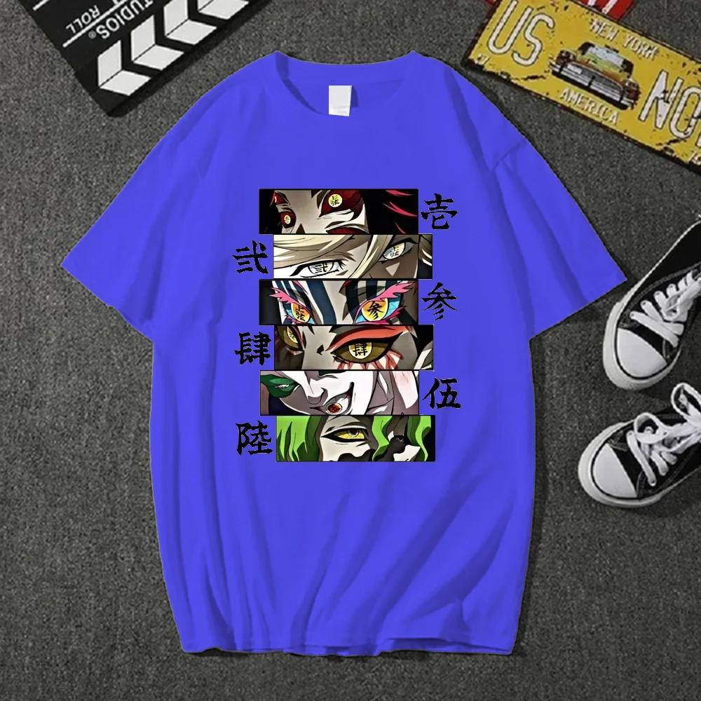 

Женская футболка 2023 года, горячая футболка аниме Demon Slayer Upper Moons, повседневная футболка с коротким рукавом для мужчин и женщин в стиле харадзику XXXXXL зелёный